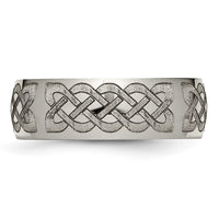 Load image into Gallery viewer, Chisel Titanium Polished Celtic Laser Design 8mm Band

