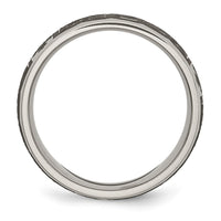 Load image into Gallery viewer, Chisel Titanium Polished Celtic Cross Laser Design 8mm Band
