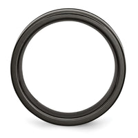 Load image into Gallery viewer, Chisel Titanium Black Ti Polished Blue Anodized 8mm Grooved Band
