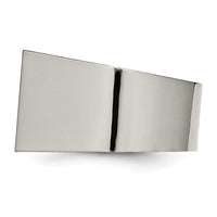 Load image into Gallery viewer, Chisel Titanium Polished CZ Signet Ring
