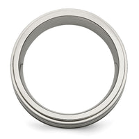 Load image into Gallery viewer, Chisel Titanium Brushed Polished and Enameled 1/4 Carat Diamond 9mm Band
