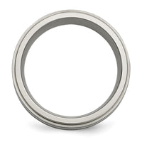 Load image into Gallery viewer, Chisel Titanium Brushed Polished and Enameled 1/2 Carat Diamond 9mm Band
