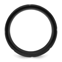 Load image into Gallery viewer, Chisel Titanium Brushed and Polished Black IP-plated Notched 8mm Band
