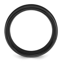 Load image into Gallery viewer, Chisel Titanium Brushed Black IP-plated with Black CZ 8mm Band
