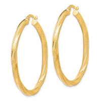 Load image into Gallery viewer, 10K Twisted Hinged Hoop Earrings
