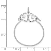 Load image into Gallery viewer, 14k White Gold Heart Charm Holder
