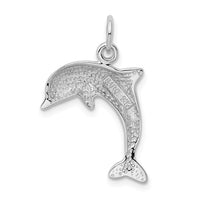 Load image into Gallery viewer, 14k White Gold Dolphin Charm
