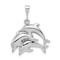 Load image into Gallery viewer, 14k White Gold Dolphin Charm
