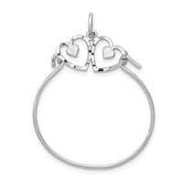 Load image into Gallery viewer, 14k White Gold Heart Charm Holder
