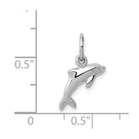 Load image into Gallery viewer, 14k White Gold Dolphin Charm
