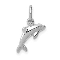 Load image into Gallery viewer, 14k White Gold Dolphin Charm
