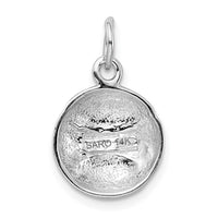 Load image into Gallery viewer, 14k White Gold Baseball Charm
