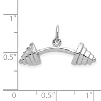 Load image into Gallery viewer, 14k White Gold Barbell Charm
