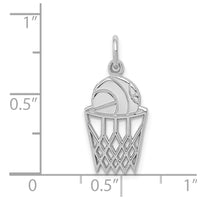 Load image into Gallery viewer, 14k White Gold Basketball Charm
