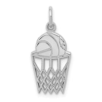 Load image into Gallery viewer, 14k White Gold Basketball Charm
