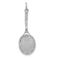 Load image into Gallery viewer, 14k White Gold Tennis Racquet Charm
