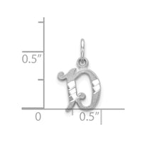 Load image into Gallery viewer, 14KW Diamond-cut Letter D Initial Charm
