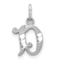 Load image into Gallery viewer, 14KW Diamond-cut Letter D Initial Charm
