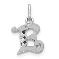 Load image into Gallery viewer, 14KW Diamond-cut Letter E Initial Charm
