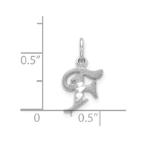 Load image into Gallery viewer, 14KW Diamond-cut Letter F Initial Charm
