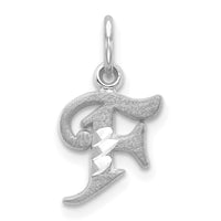 Load image into Gallery viewer, 14KW Diamond-cut Letter F Initial Charm

