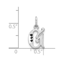 Load image into Gallery viewer, 14KW Diamond-cut Letter G Initial Charm
