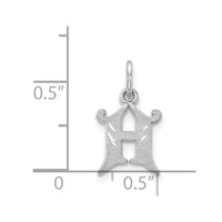 Load image into Gallery viewer, 14KW Diamond-cut Letter H Initial Charm
