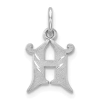 Load image into Gallery viewer, 14KW Diamond-cut Letter H Initial Charm

