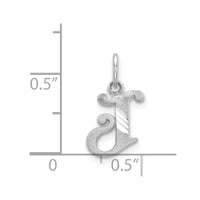 Load image into Gallery viewer, 14KW Diamond-cut Letter J Initial Charm
