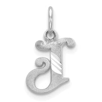 Load image into Gallery viewer, 14KW Diamond-cut Letter J Initial Charm
