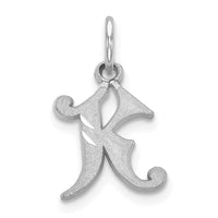 Load image into Gallery viewer, 14KW Diamond-cut Letter K Initial Charm
