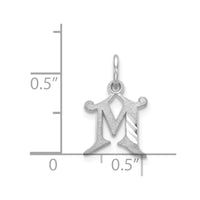 Load image into Gallery viewer, 14KW Diamond-cut Letter M Initial Charm

