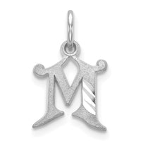 Load image into Gallery viewer, 14KW Diamond-cut Letter M Initial Charm
