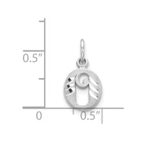 Load image into Gallery viewer, 14KW Diamond-cut Letter O Initial Charm
