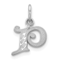 Load image into Gallery viewer, 14KW Diamond-cut Letter P Initial Charm
