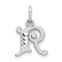 Load image into Gallery viewer, 14KW Diamond-cut Letter R Initial Charm
