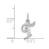 Load image into Gallery viewer, 14KW Diamond-cut Letter T Initial Charm
