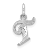 Load image into Gallery viewer, 14KW Diamond-cut Letter T Initial Charm
