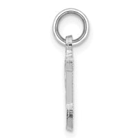 Load image into Gallery viewer, 14KW Diamond-cut Letter V Initial Charm
