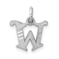 Load image into Gallery viewer, 14KW Diamond-cut Letter W Initial Charm
