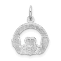 Load image into Gallery viewer, 14k White Gold Claddagh Charm
