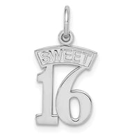 Load image into Gallery viewer, 14k White Gold SWEET 16 Charm
