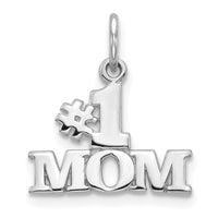 Load image into Gallery viewer, 14k White Gold #1 MOM Charm
