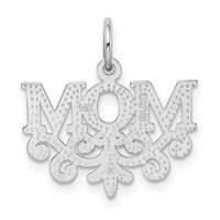 Load image into Gallery viewer, 14k White Gold MOM Charm
