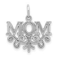 Load image into Gallery viewer, 14k White Gold MOM Charm
