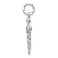 Load image into Gallery viewer, 14k White Gold 3-D Caduceus Charm
