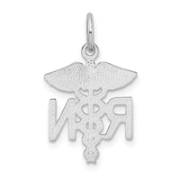 Load image into Gallery viewer, 14k White Gold RN Registered Nurse Charm
