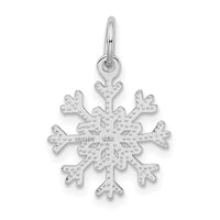 Load image into Gallery viewer, 14k White Gold Snowflake Charm
