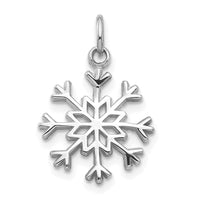 Load image into Gallery viewer, 14k White Gold Snowflake Charm
