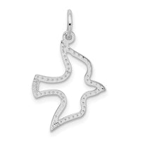 Load image into Gallery viewer, 14k White Gold Dove Charm
